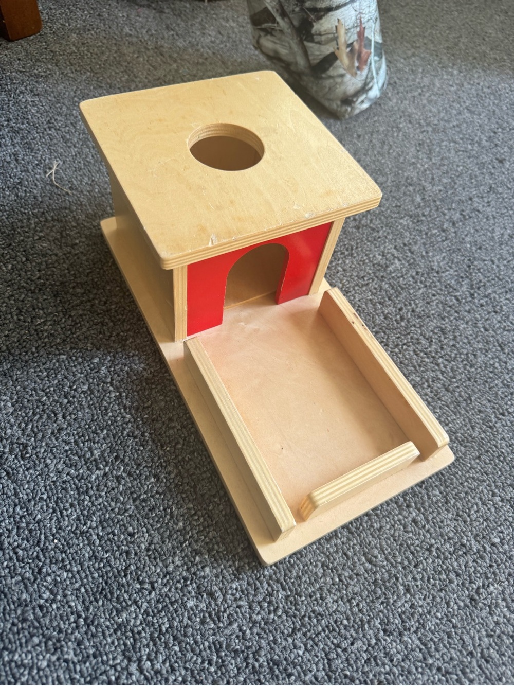 Wooden Montessori Object Permanence Box